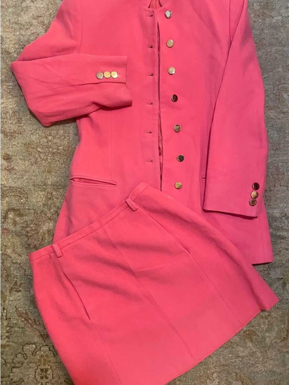 Ellen Tracy Pink Skirt Suit Set Barbie Core